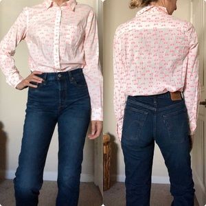 MERONA BUTTON DOWN PINK BICYCLE SHIRT